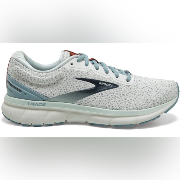Brooks Shoes - Brooks Trace, Whisper White/Tourmaline/Aqua, Women’s 12